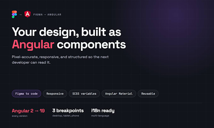 convert your figma design into responsive angular components