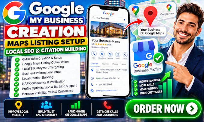 create google business profile set up gmb maps listing build local SEO gbp