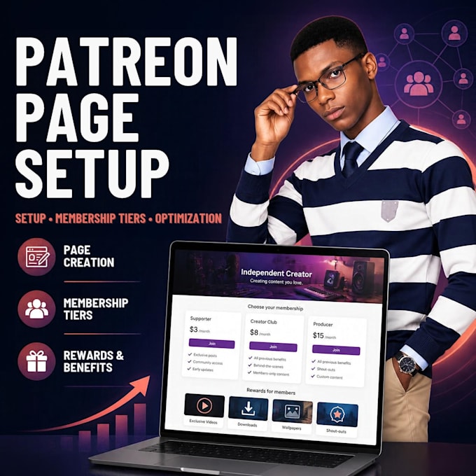 create, set up and optimize your patreon page for growth