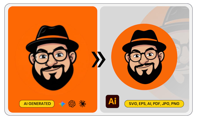 vectorize your logo or redraw ai image to vector