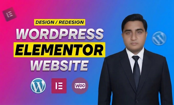 design wordpress website with elementor pro as elementor expert