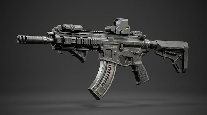 design 3d fps weapon model, 3d gun model, military sci fi fps weapon, shotguns