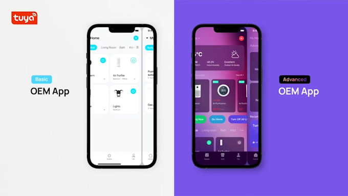 develop a custom iot app with tuya sdk, smart home control with flutter
