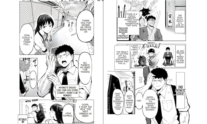 draw manga comic panels and comic strips for your story
