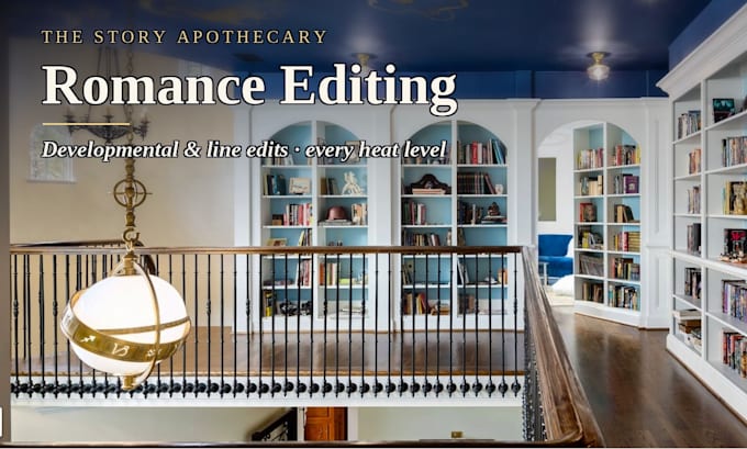 developmental edit and line edit your romance novel
