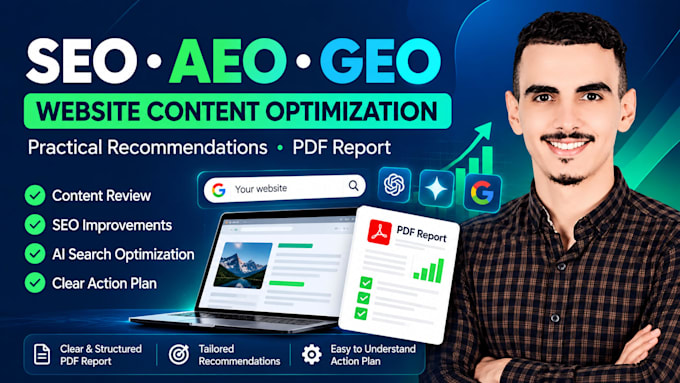optimize your website for SEO, aeo and GEO