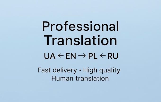 translate texts between english ukrainian and polish