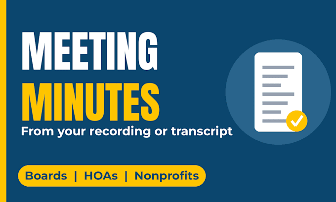 write professional meeting minutes from your recording or transcript