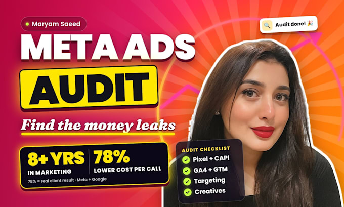 audit your facebook ads and meta ads account, pixel and conversion api