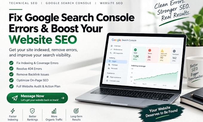 fix google search console, backlink indexing coverage errors and website SEO
