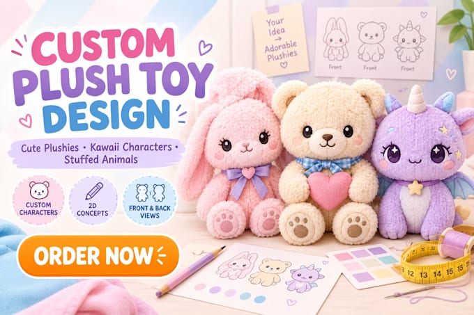 Design custom plush toys, plushies, stuffed animals and cute characters ...