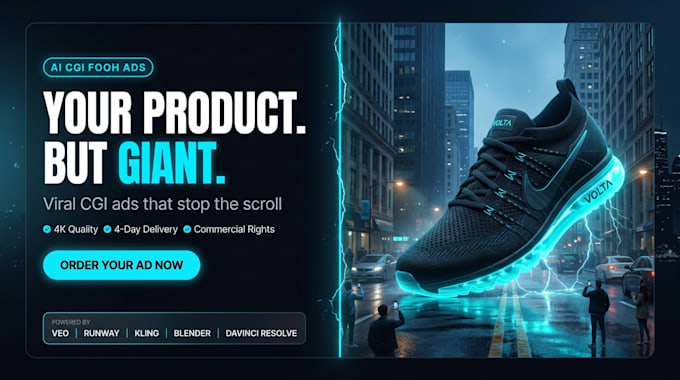 create viral ai cgi fooh product ads for your brand