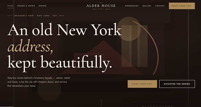 design a luxury hotel website