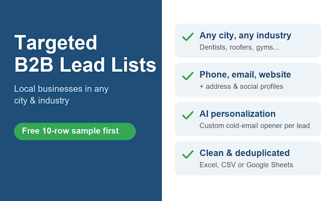 build a targeted b2b lead list with emails