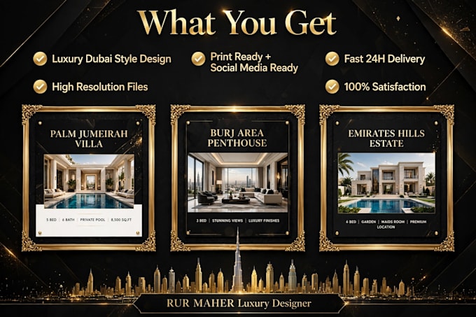 design luxury real estate flyer
