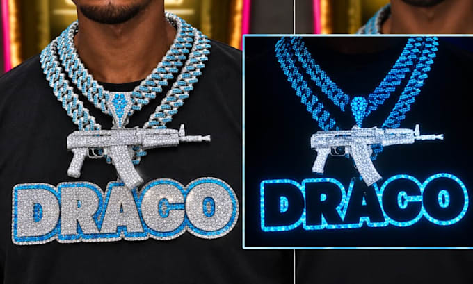 design custom 3d iced out chains pendants jewelry for gta fivem