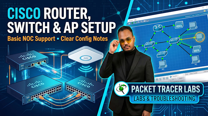 configure cisco routers switches and wireless access points