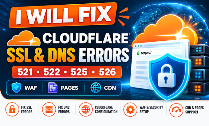 configure or fix SSL, dns, and cloudflare website connection errors