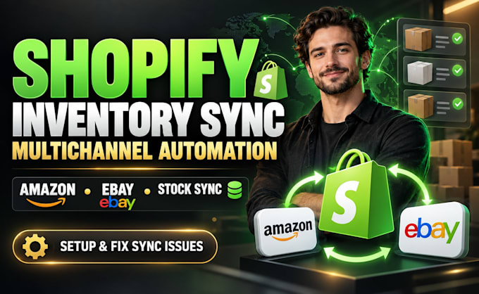 setup shopify inventory sync multichannel automation amazon ebay fix sync issues