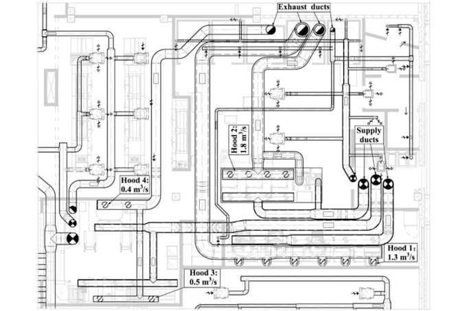 design restaurant kitchen exhaust and make up air layouts