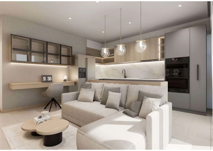create photorealistic 3d interior renders and room designs