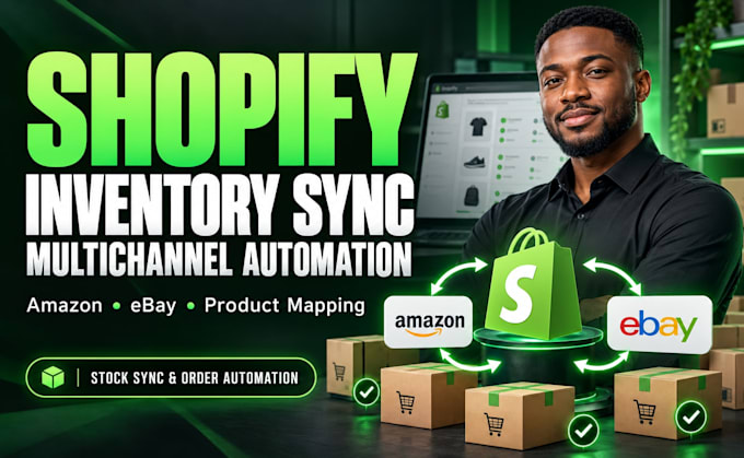 setup shopify inventory sync multichannel automation amazon ebay product mapping