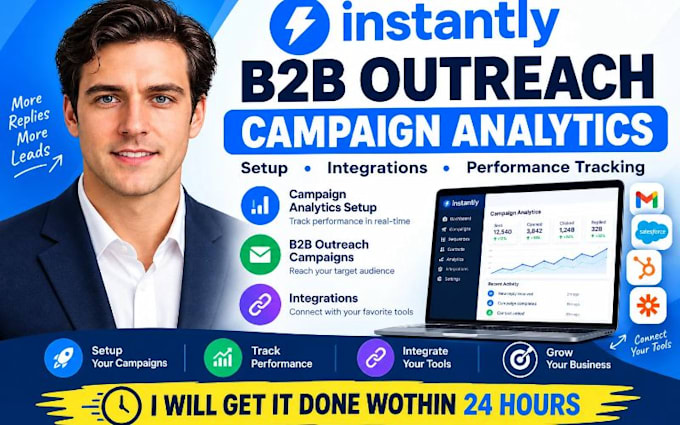 setup instantly campaign analytics setup with b2b outreach setup and integration