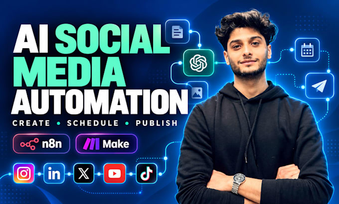 automate your social media with n8n or make