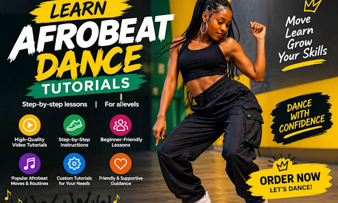 teach you afrobeat dance with easy step by step tutorials