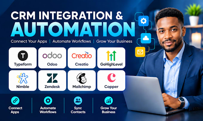integrate CRM systems and automate workflows using typeform, odoo and mailchimp