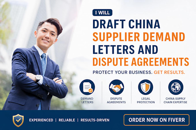 draft china supplier demand letters and dispute agreements