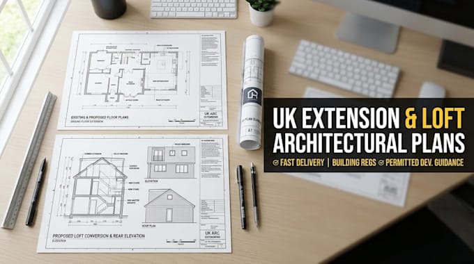 draw architectural plans for UK extension and loft