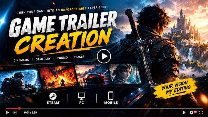 do a cinematic game trailer, gameplay trailer or game video
