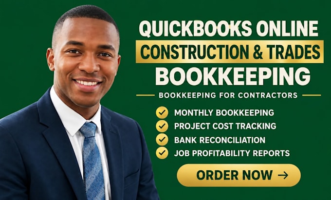 do quickbooks bookkeeping for construction businesses and contractors