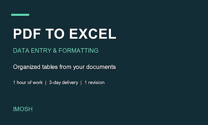 convert PDF to excel and organize your spreadsheet data