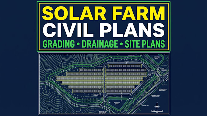 prepare solar farm grading and stormwater drainage plans
