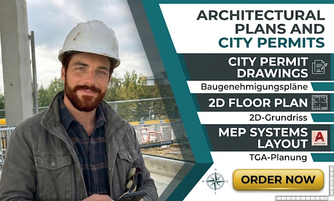 Do city permit drawings, autocad 2d floor plan and architectural floor ...