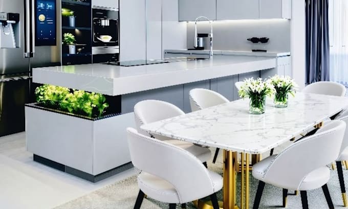 create 3d interior design, sketchup modeling and rendering for any space