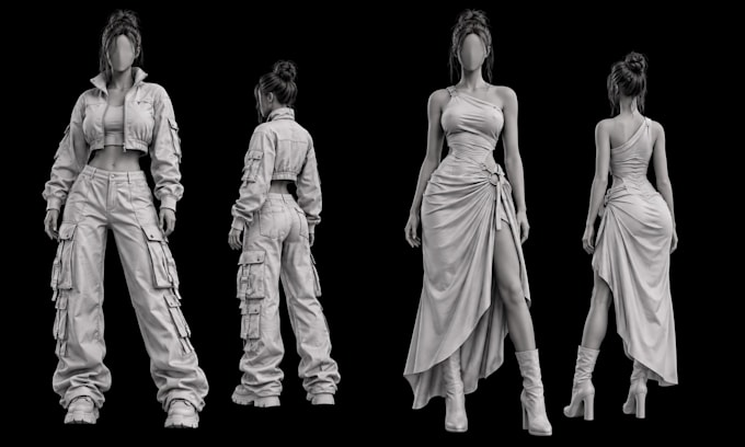 create and fix custom 3d second life mesh clothing for avatars