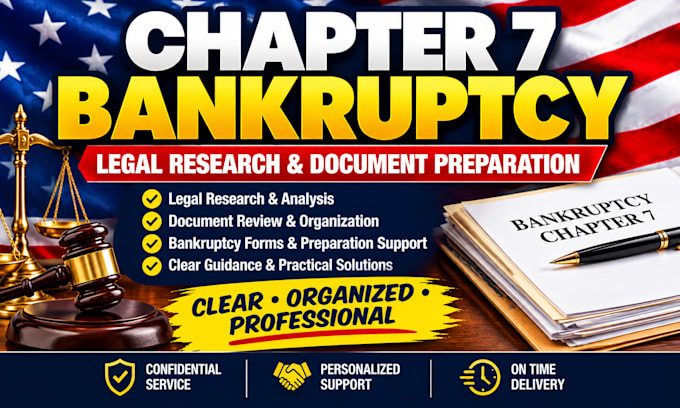 provide chapter 7 bankruptcy legal research and document