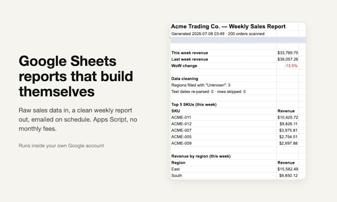 automate your google sheets reports and emails