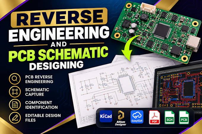 reverse engineer pcb circuits and design electronic schematics