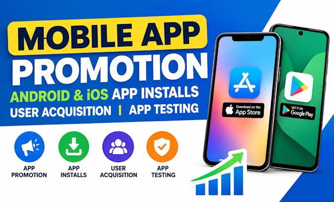 do mobile app promotion, android IOS app install, user acquisition, app testing