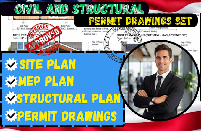 structural framing roof, foundation permit deck, balconies wall retaining in fl