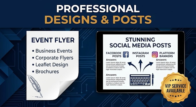 do creative flyer designs and posts
