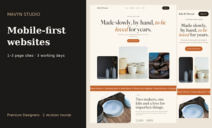 design a modern responsive landing page or one page website