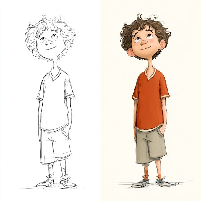draw 2d cartoon illustrations in procreate