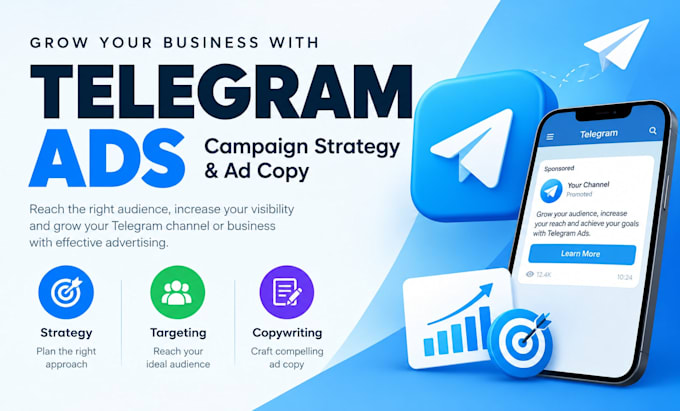 create a telegram ads strategy and write ad copy