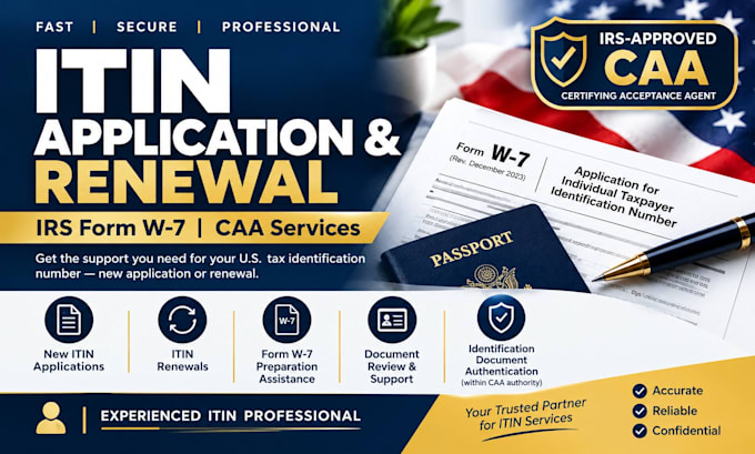 help you get an itin application or renew as an irs caa