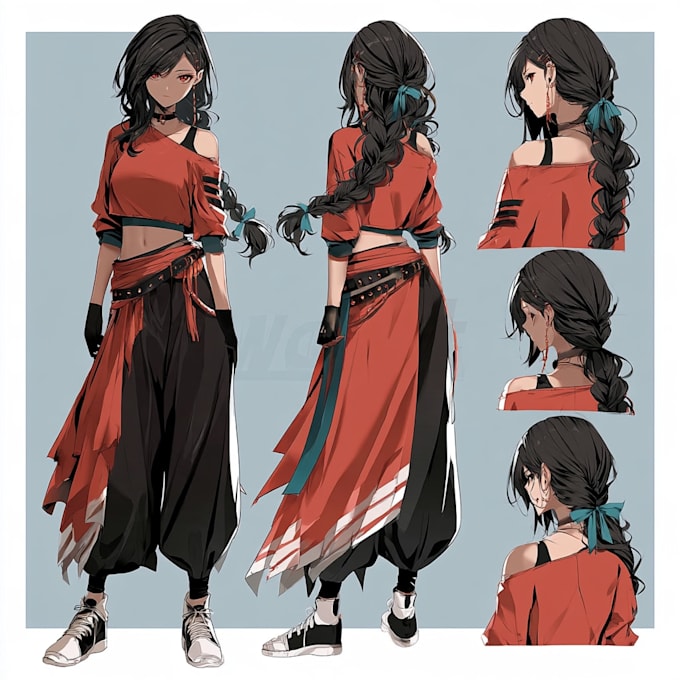 create an anime character sheet